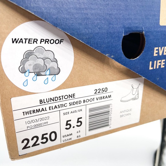 Blundstone 2250 Chelsea Boots Thermal Brown Leather Elastic Pull On Ankle Sz 8.5 - Picture 10 of 10